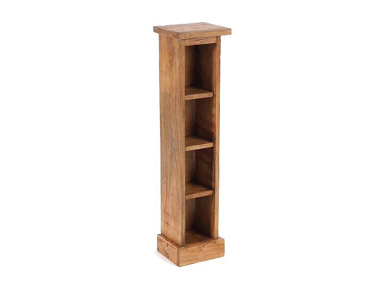 CD REGAL TOWER Mahagoni Massivholz, 4 Fächer 08 honigfarben gewachst