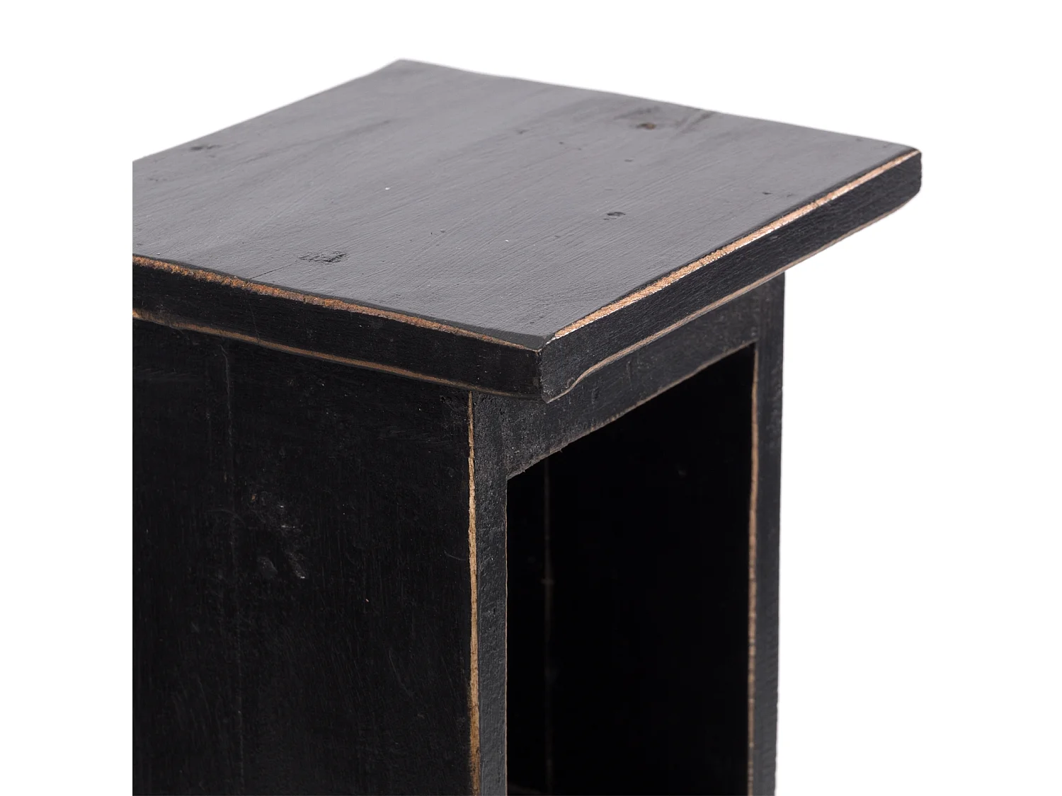 ÉTAGÈRE À CD TORRE Bois massif en acajou, 4 compartiments 09 voodoo - schwarz