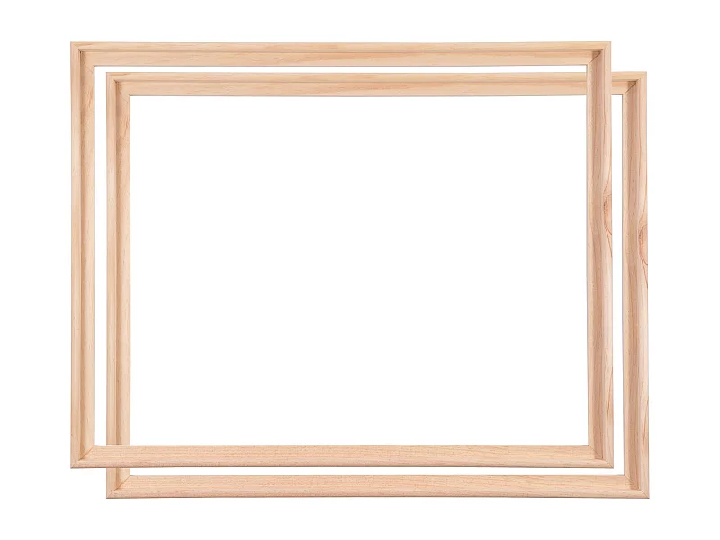 SCHATTENFUGEN-RAHMEN 2er Set für Leinwände auf Keilrahmen natur