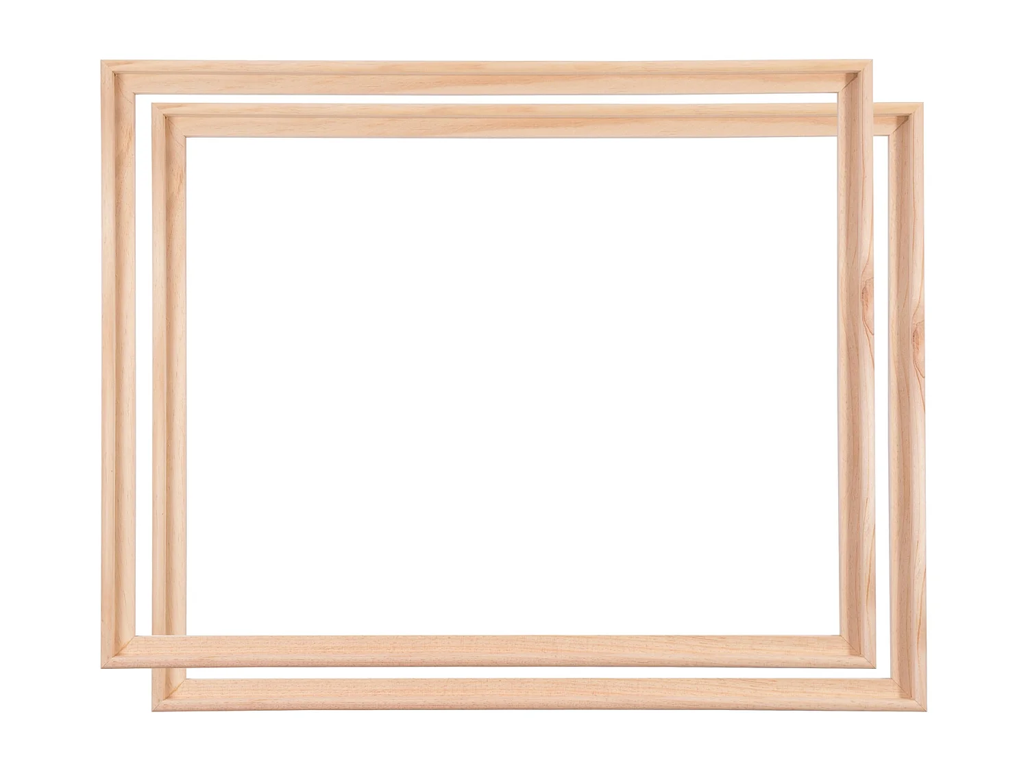 SCHATTENFUGEN-RAHMEN 2er Set für Leinwände auf Keilrahmen natur