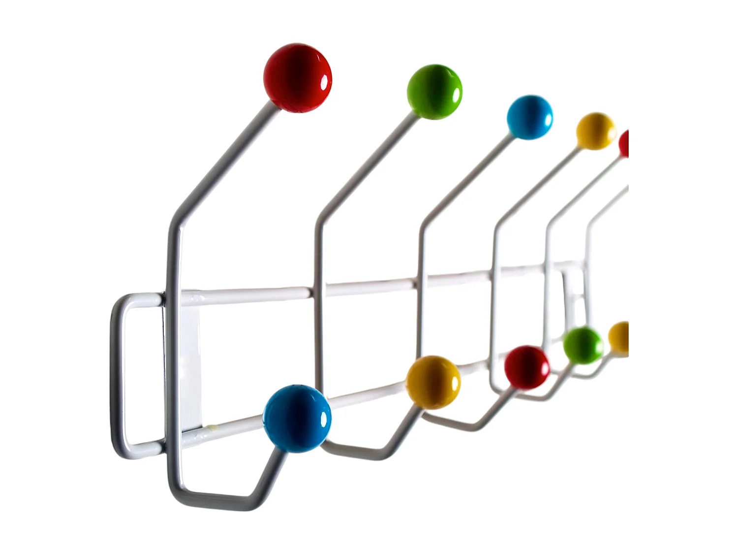 PORTE-MANTEAU Balle de couleur 12 crochets, boules colorées blanc-multicolore