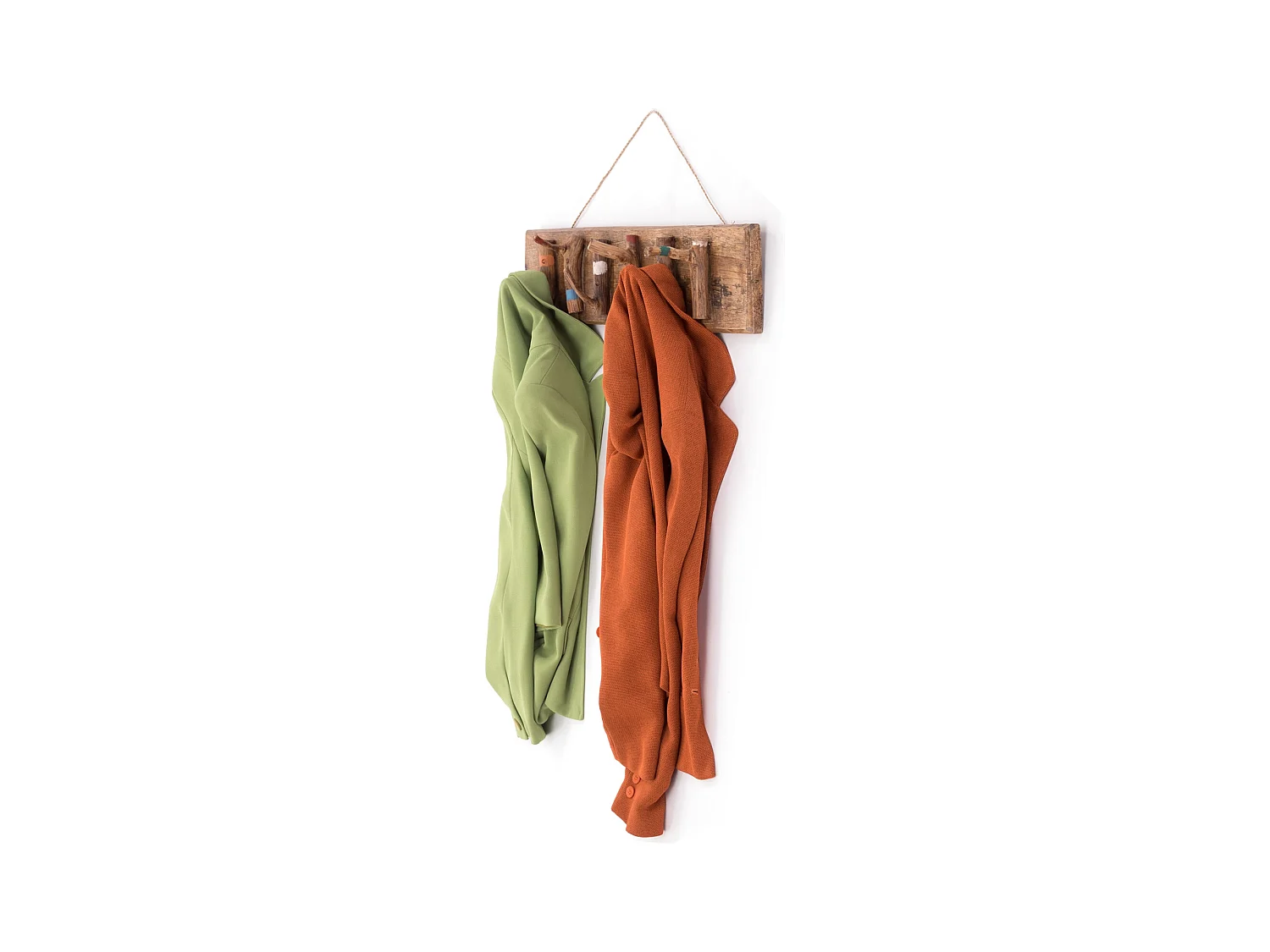 WANDGARDEROBE  SAMOA  Mahagoni Recyclingholz bunt