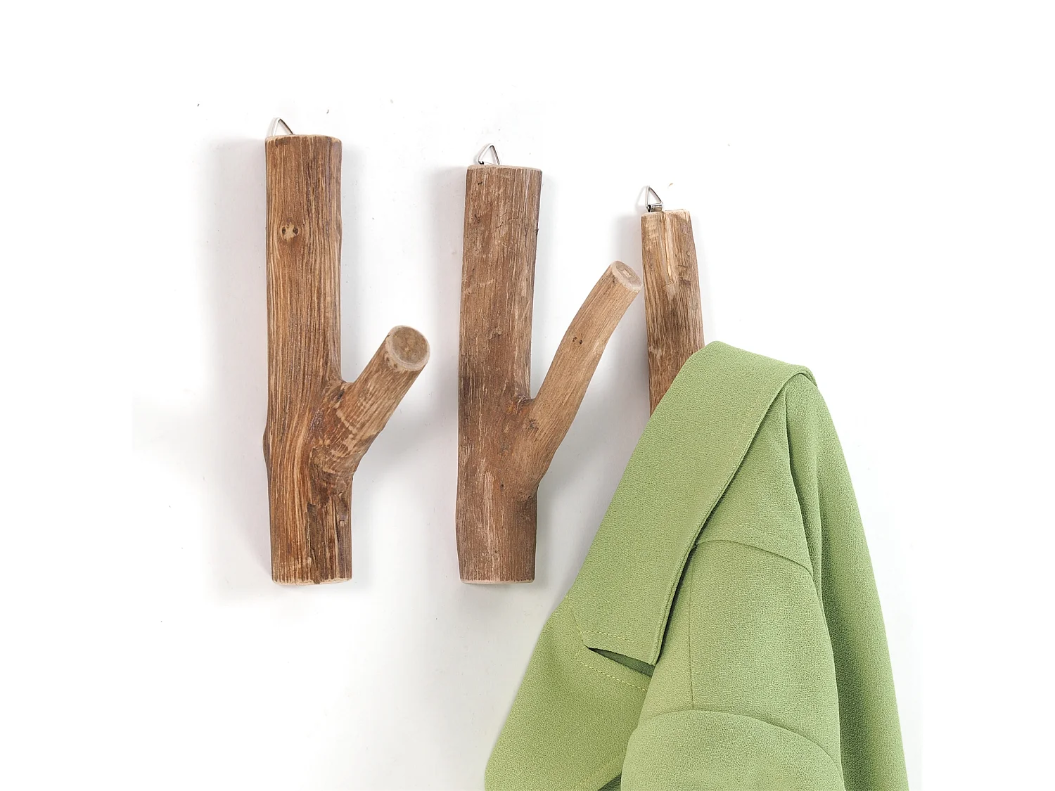 GARDEROBENHAKEN LIMB Teakholz Wurzel