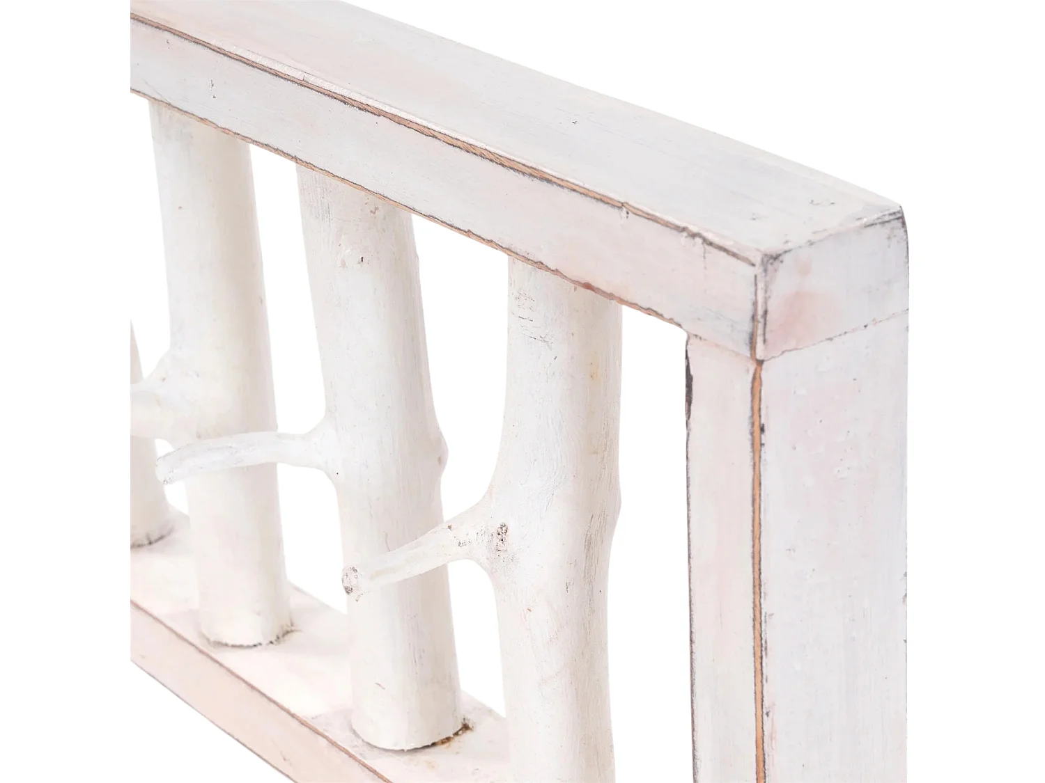 PORTE-MANTEAU MURAL TREIBHOLZ UNIKAT 80 Bois de recyclage massif, 8 patères 06 weiß-landhaus