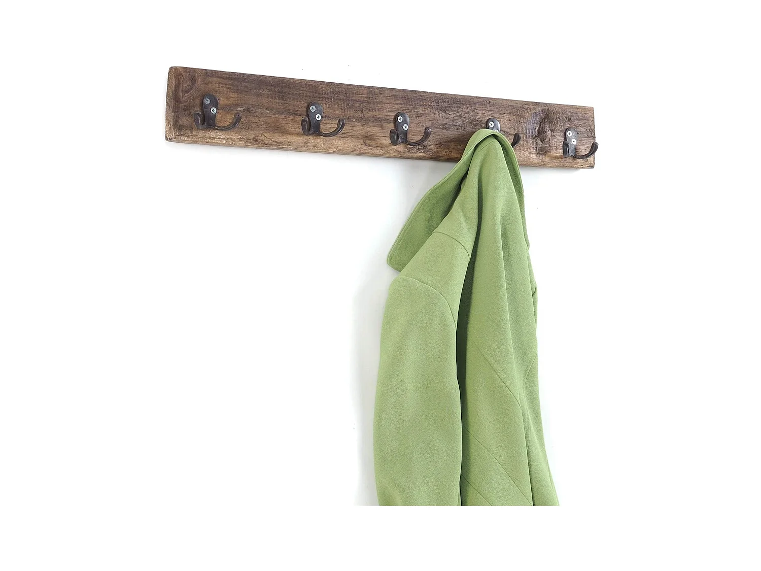 PORTE-MANTEAU MURAL CASA 60 bois de recyclage couleurs naturelles