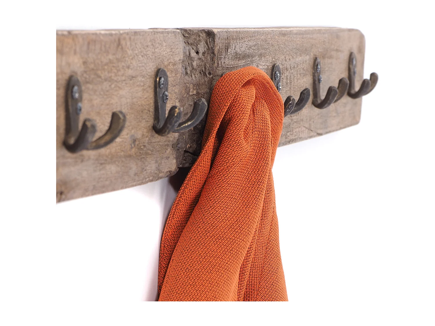 PORTE-MANTEAU MURAL CASA 90 bois de recyclage couleurs naturelles