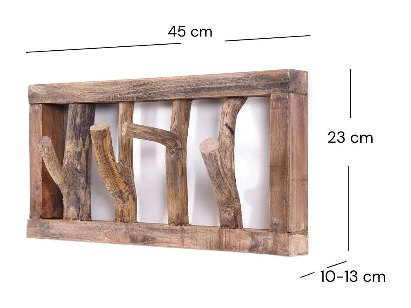 PORTE-MANTEAU MURAL LIMB bois flotté 01 natur-vintage