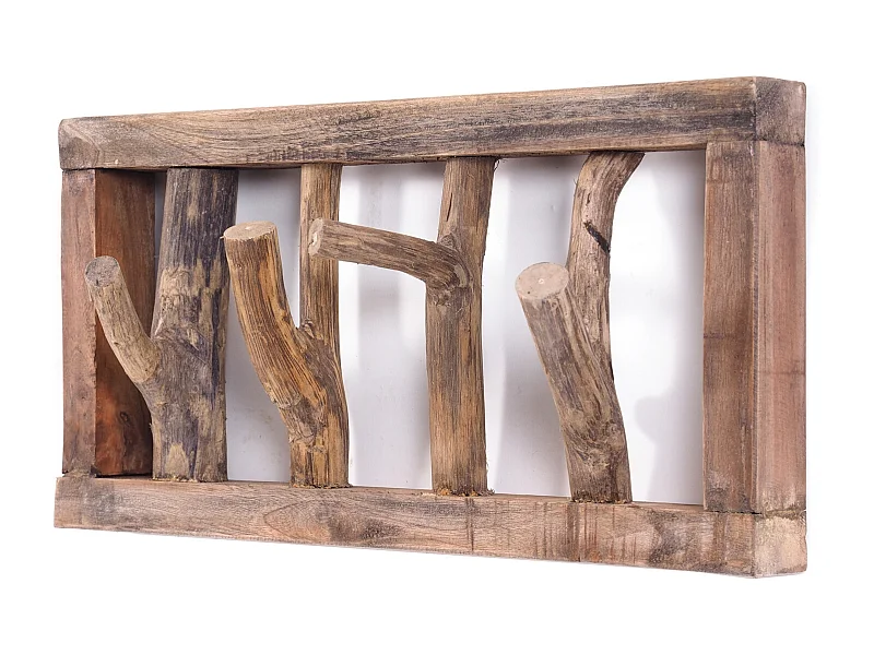 PORTE-MANTEAU MURAL LIMB bois flotté 01 natur-vintage