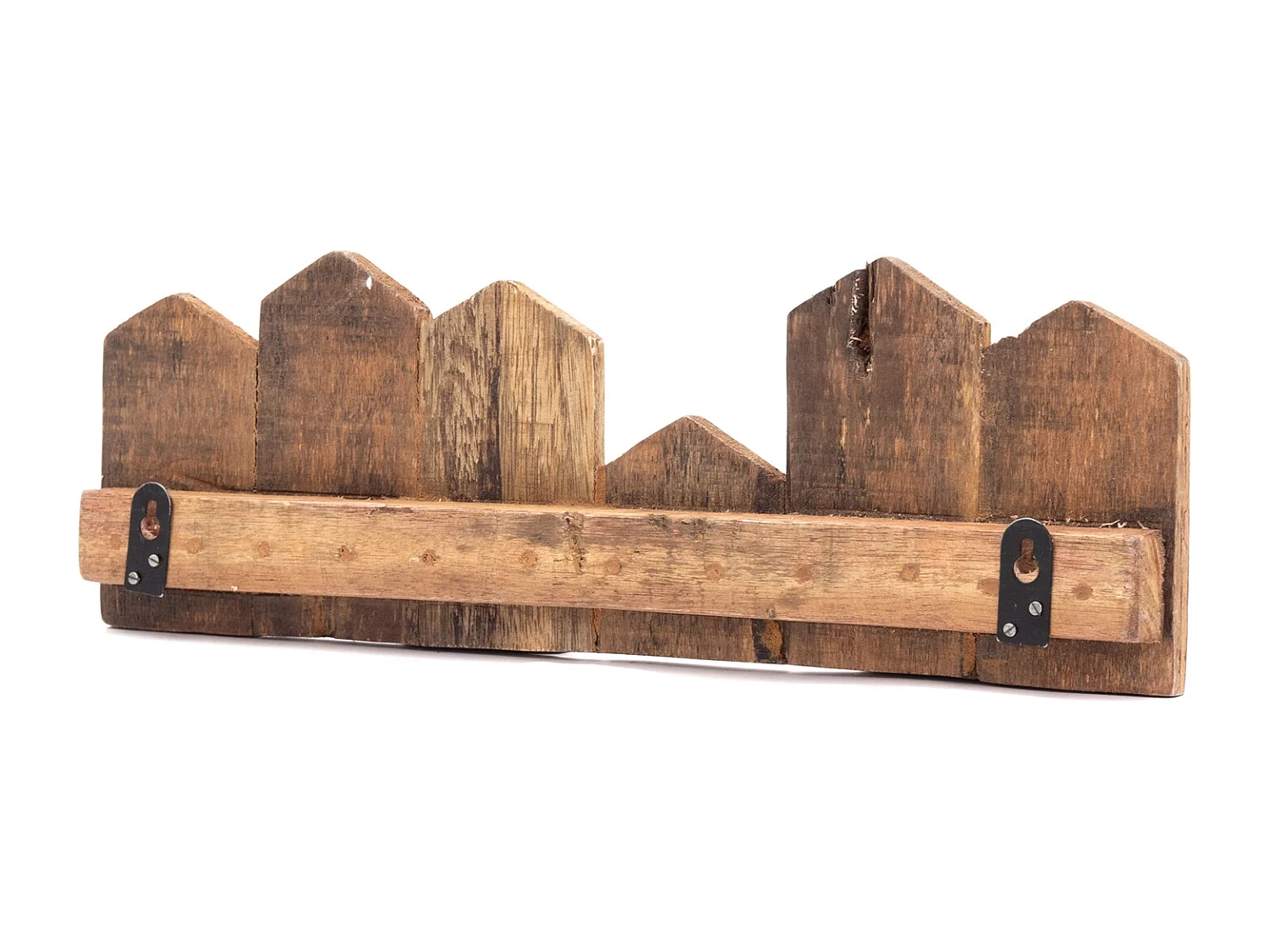 PORTE-MANTEAU MURAL Ville 50 Bois massif, 4 crochets couleurs naturelles