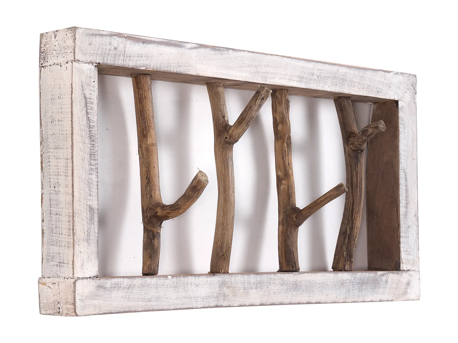 PORTE-MANTEAU MURAL LIMB bois flotté 05 weiß-natur