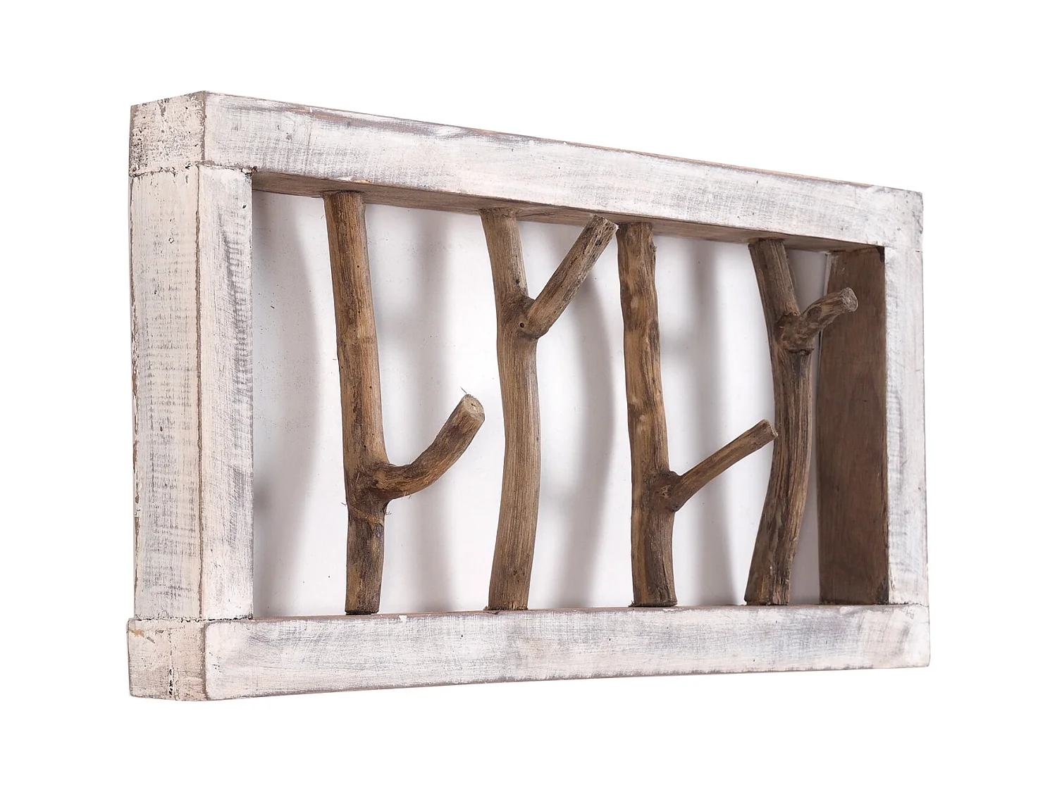 PORTE-MANTEAU MURAL LIMB bois flotté 05 weiß-natur