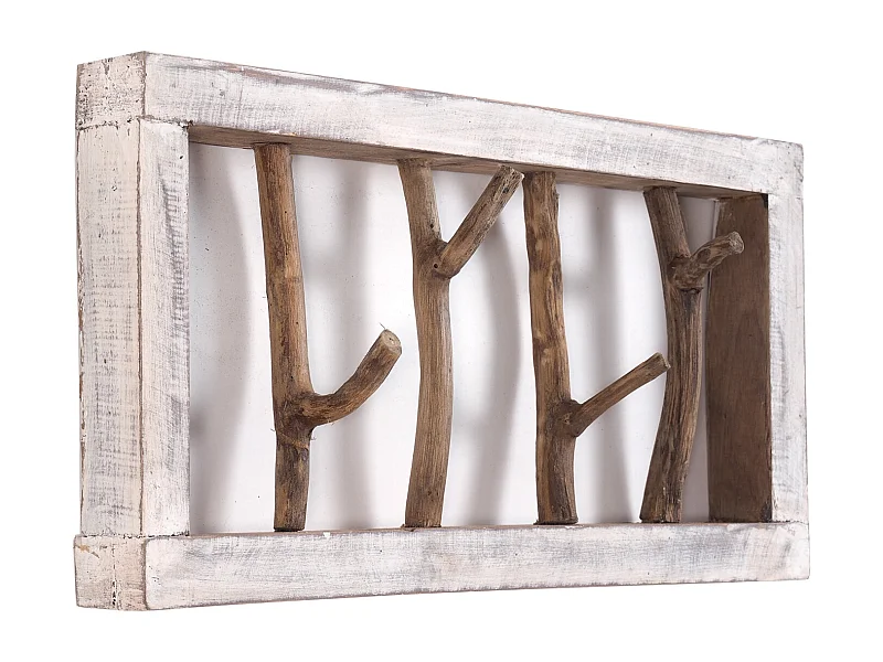 PORTE-MANTEAU MURAL LIMB bois flotté 05 weiß-natur