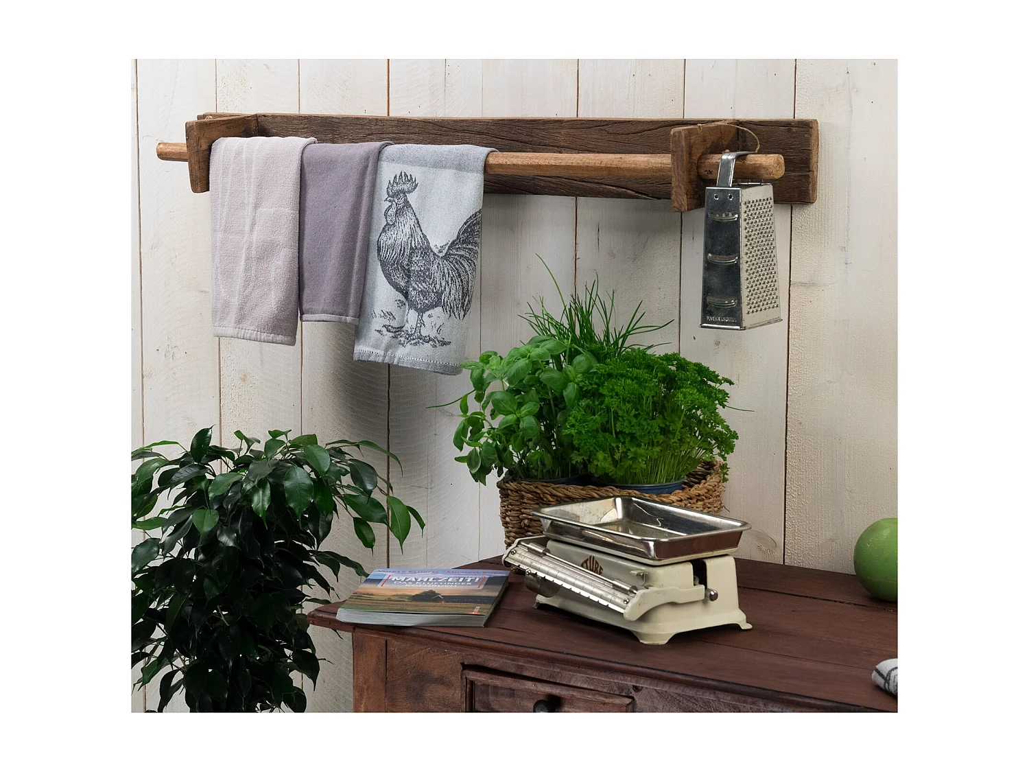 PORTE-SERVIETTES Bano 100 Bois de recyclage massif couleurs naturelles