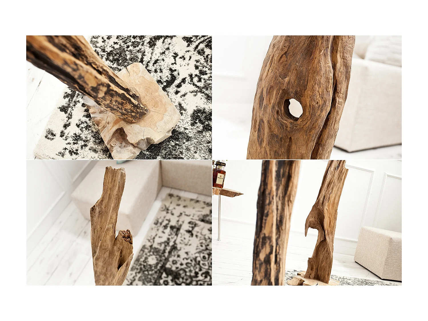 SKULPTUR TREIBGUT Unikat, 120-150 cm naturfarben