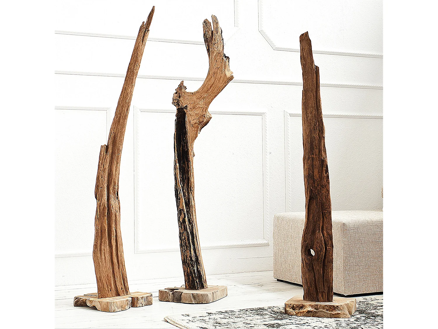 SKULPTUR TREIBGUT Unikat, 120-150 cm naturfarben