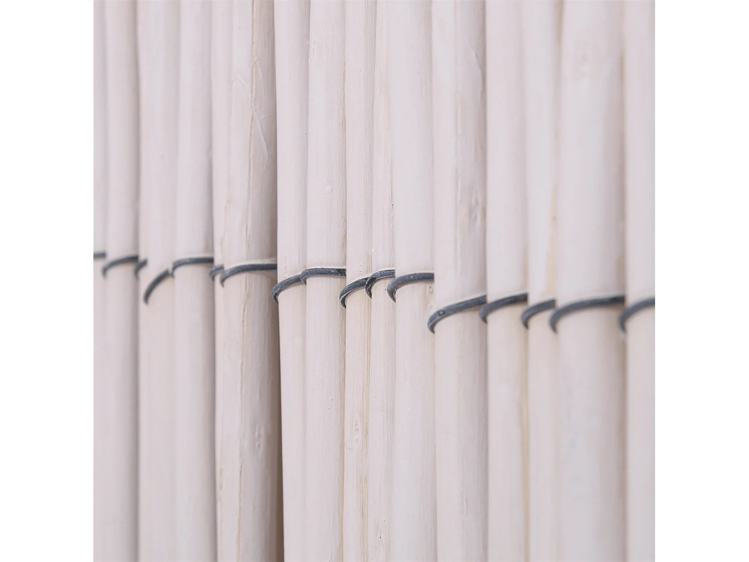 RAUMTEILER  Nature 3-tlg. Weidenholz weiß