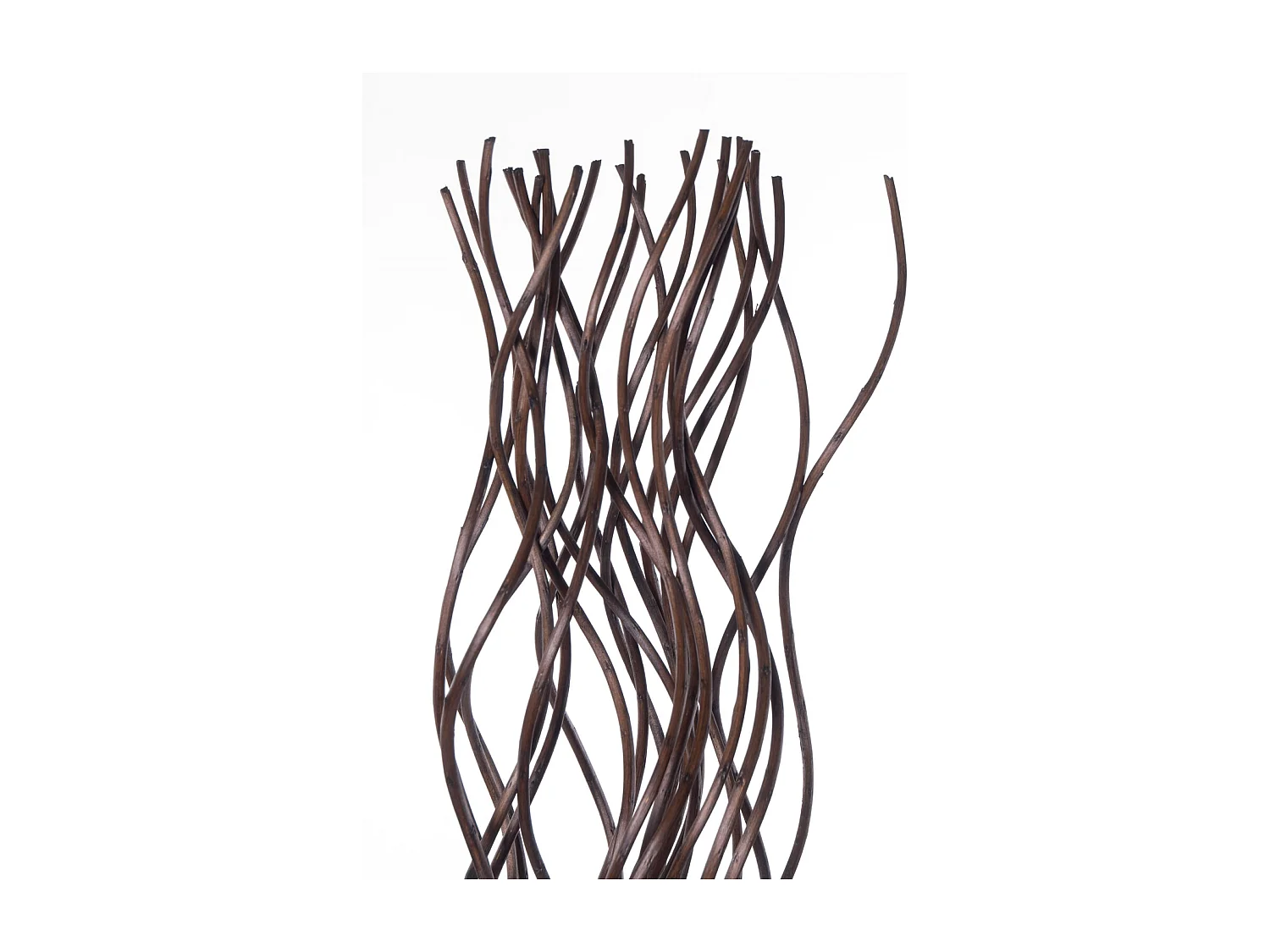 RAUMTEILER WEIDENBÜNDEL Jasmin 170x35 cm,  Weidenholz gewellt dunkelbraun