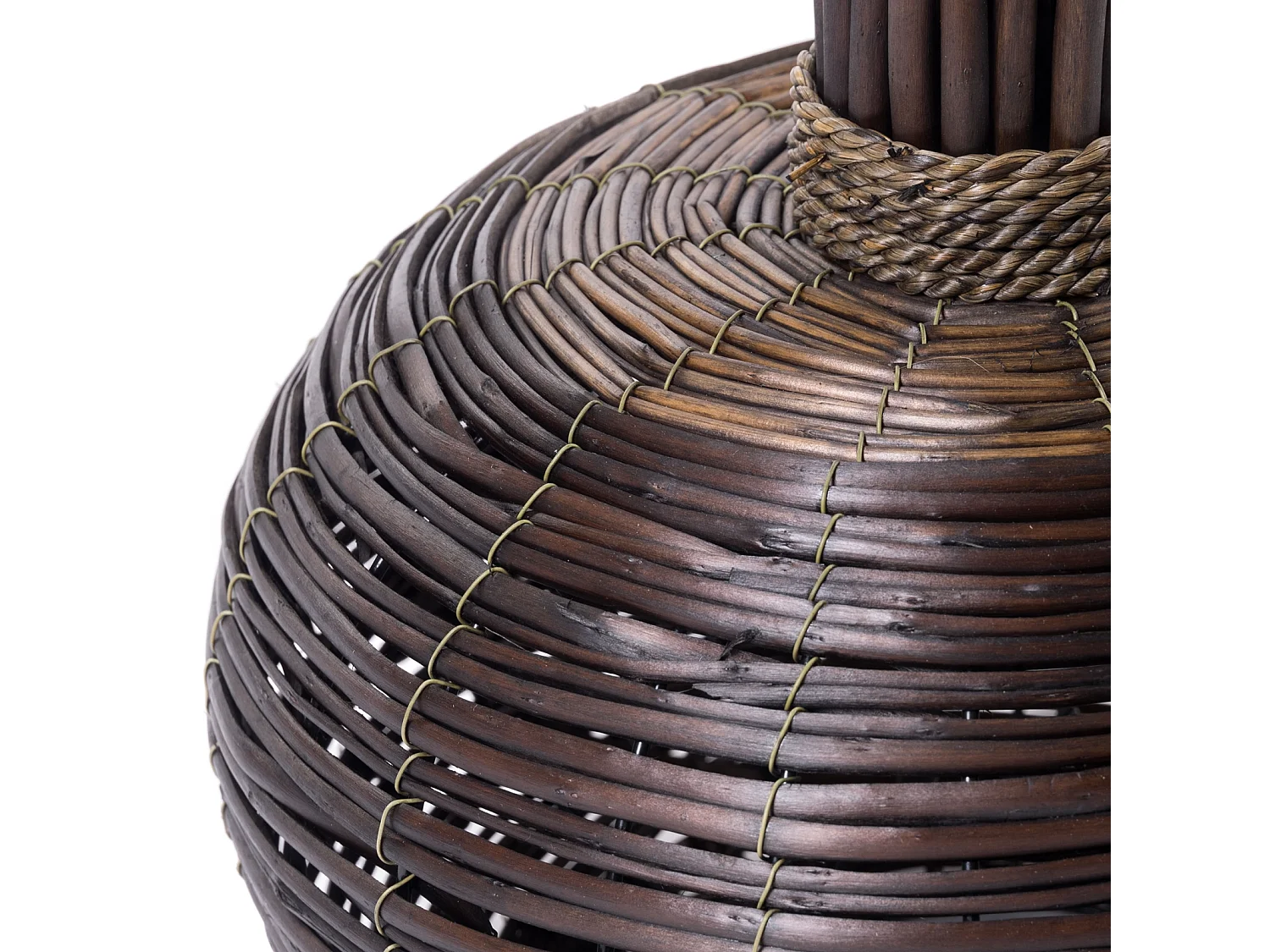 RAUMTEILER WEIDENBÜNDEL Jasmin 170x35 cm,  Weidenholz gewellt dunkelbraun