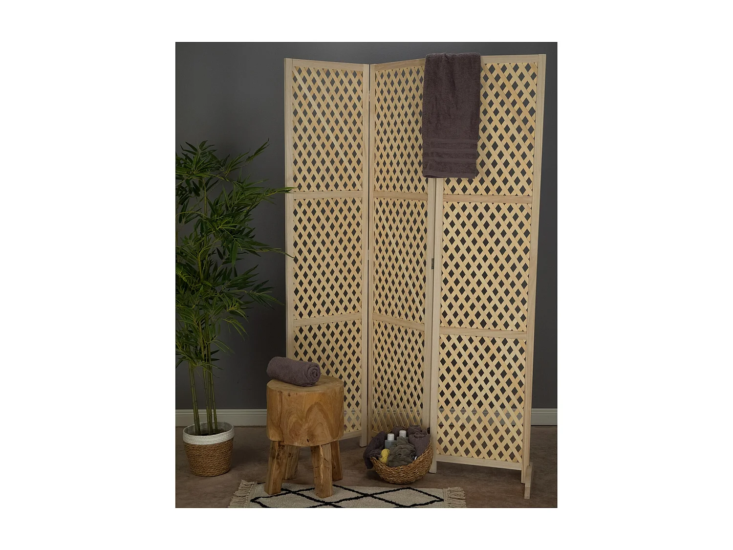 PARAVENT Lumina 3 pièces. Bambou natur