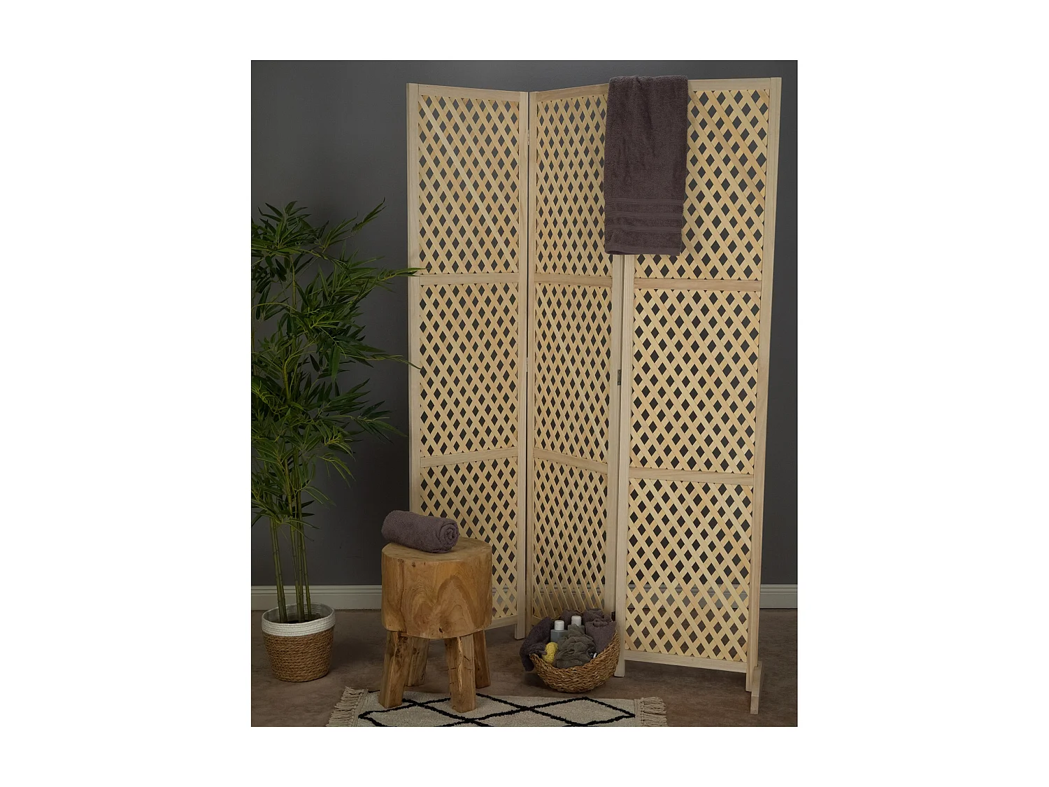 PARAVENT Lumina 3 pièces. Bambou natur