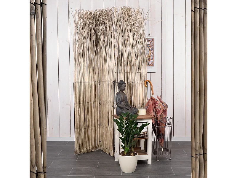 PARAVENT Nature 3-tlg. Weidenzweige grau