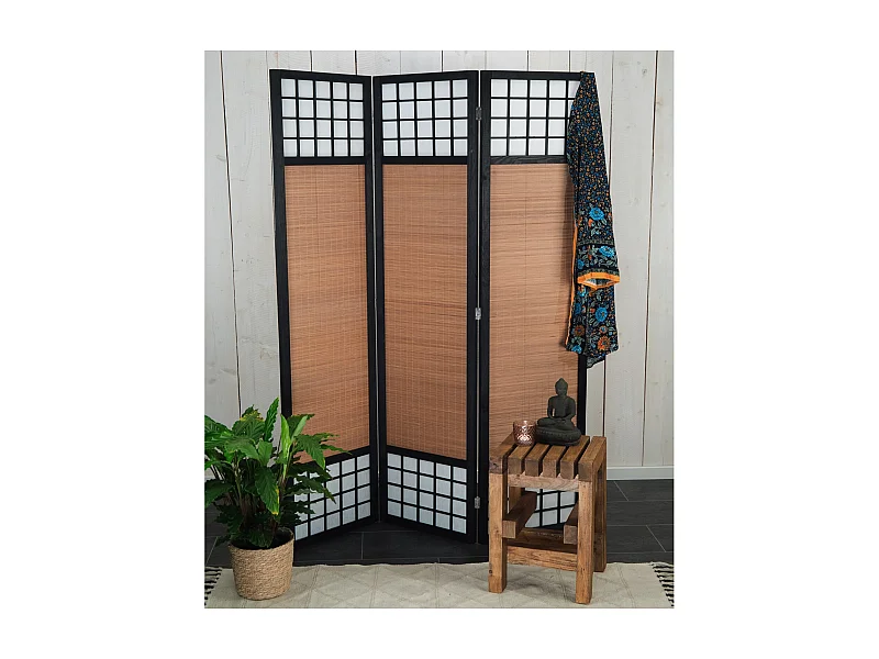 RAUMTEILER  Osaka 3-tlg.  Bambus, Reispapier