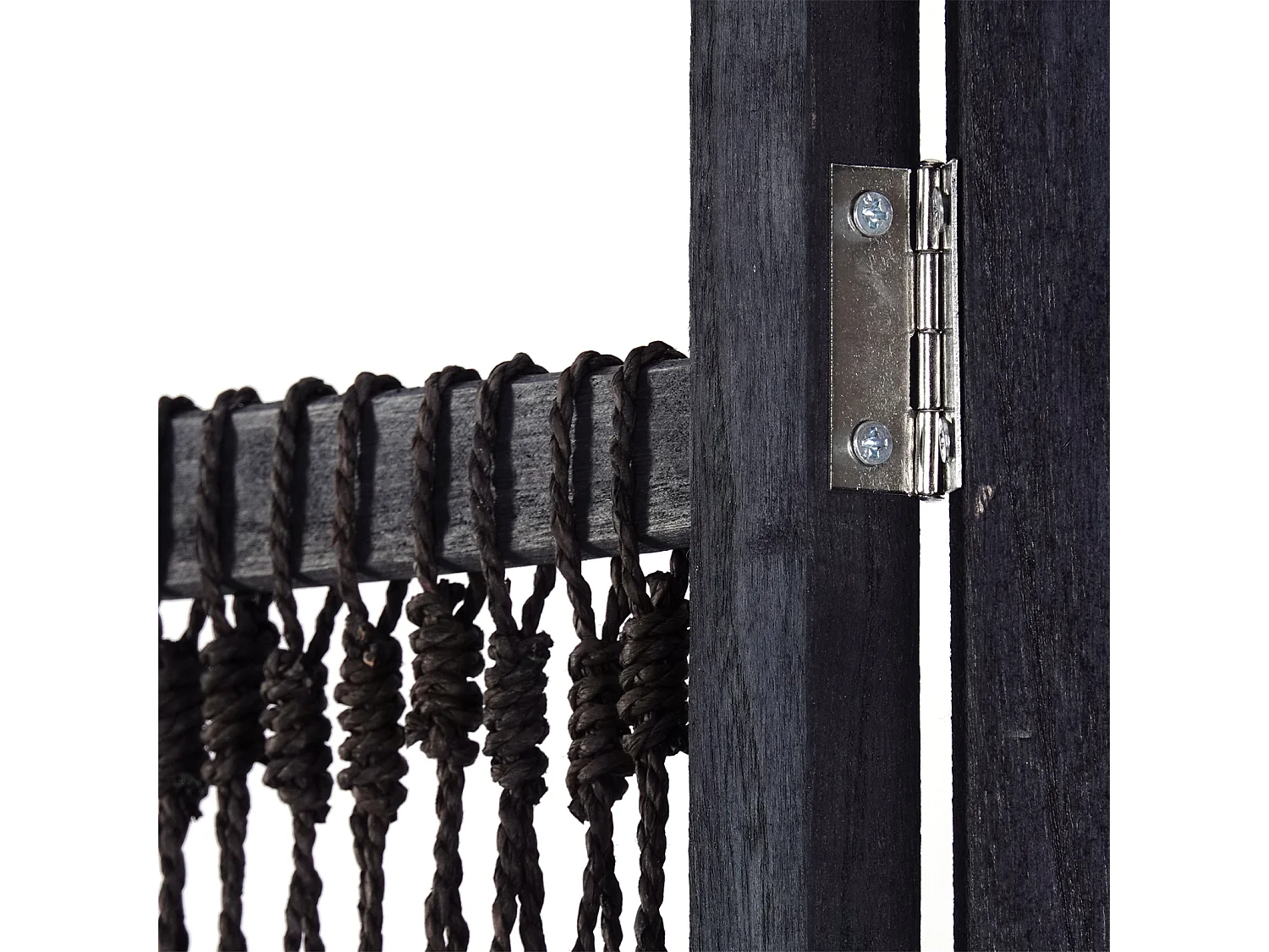 PARAVENT Cosmo 3 pièces. 166x121 cm, bois, fil solide noué schwarz