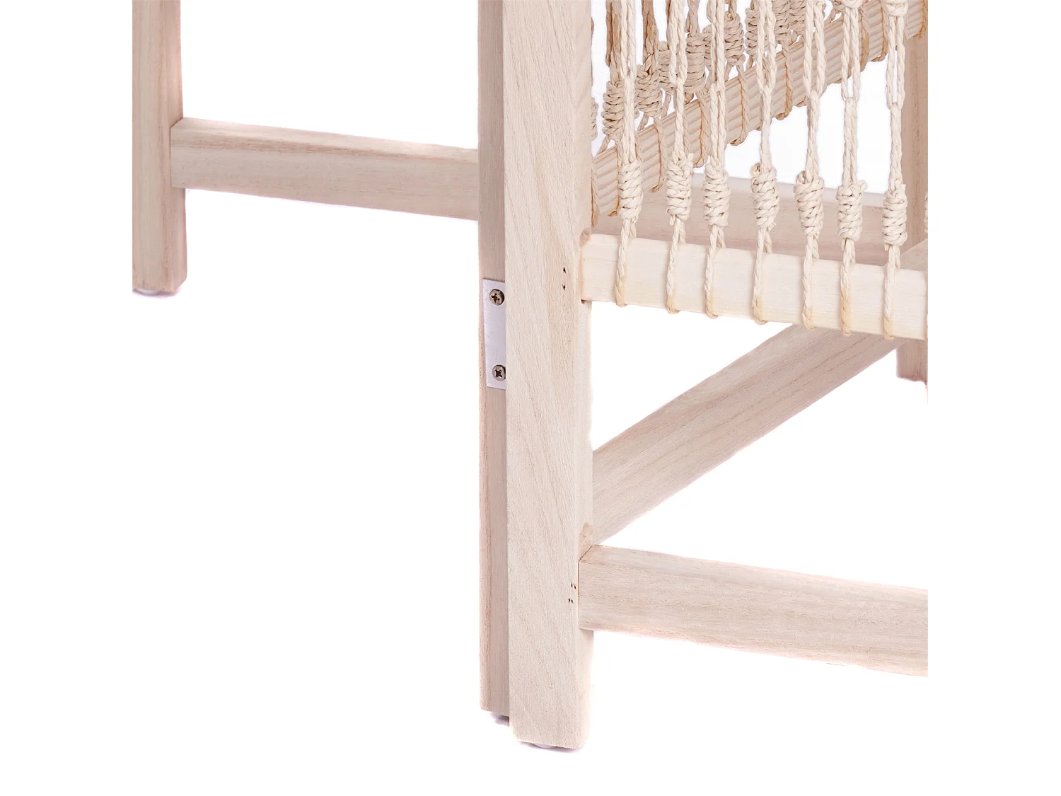 PARAVENT Cosmo 3 pièces. 166x121 cm, bois, noué avec du fil solide natur