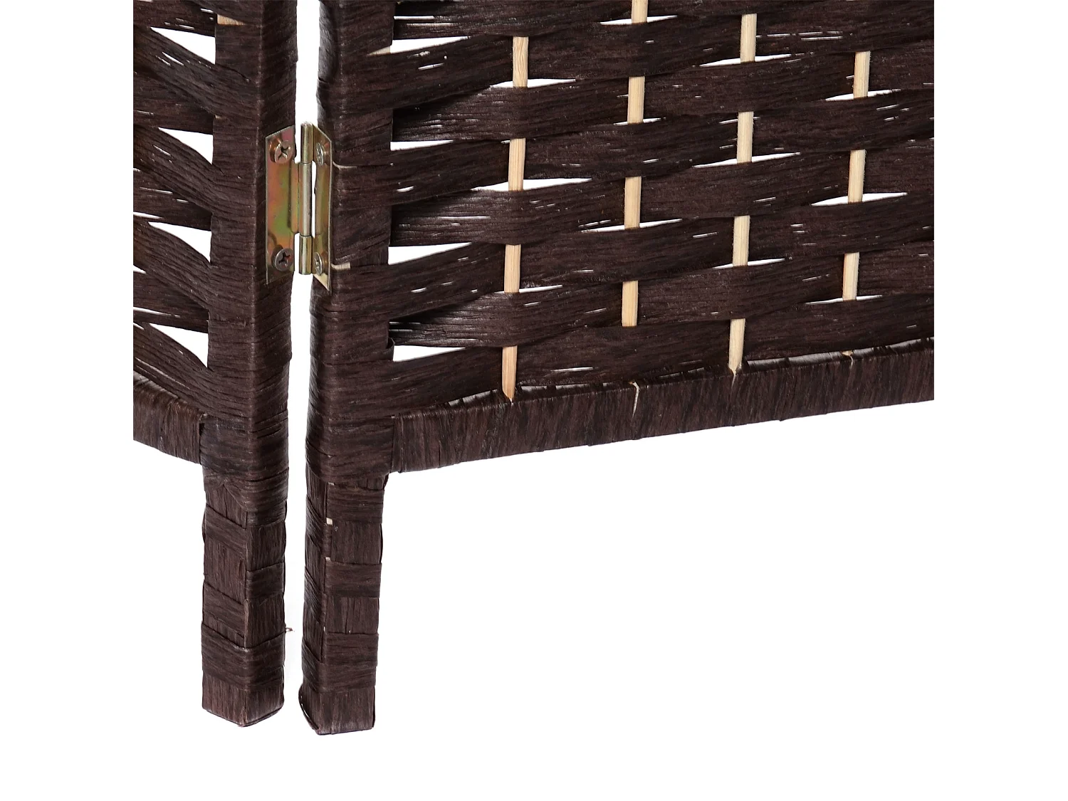RAUMTEILER Quinn 3-tlg. 166x121 cm, Rattan-Look dunkelbraun