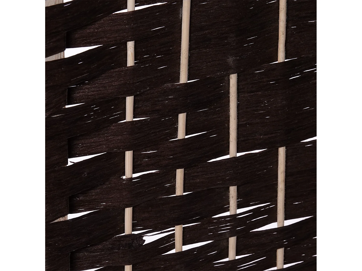 RAUMTEILER Quinn 3-tlg. 166x121 cm, Rattan-Look dunkelbraun