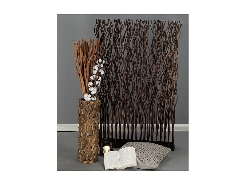 RAUMTEILER  Kinki Weidenholz gewellt braun