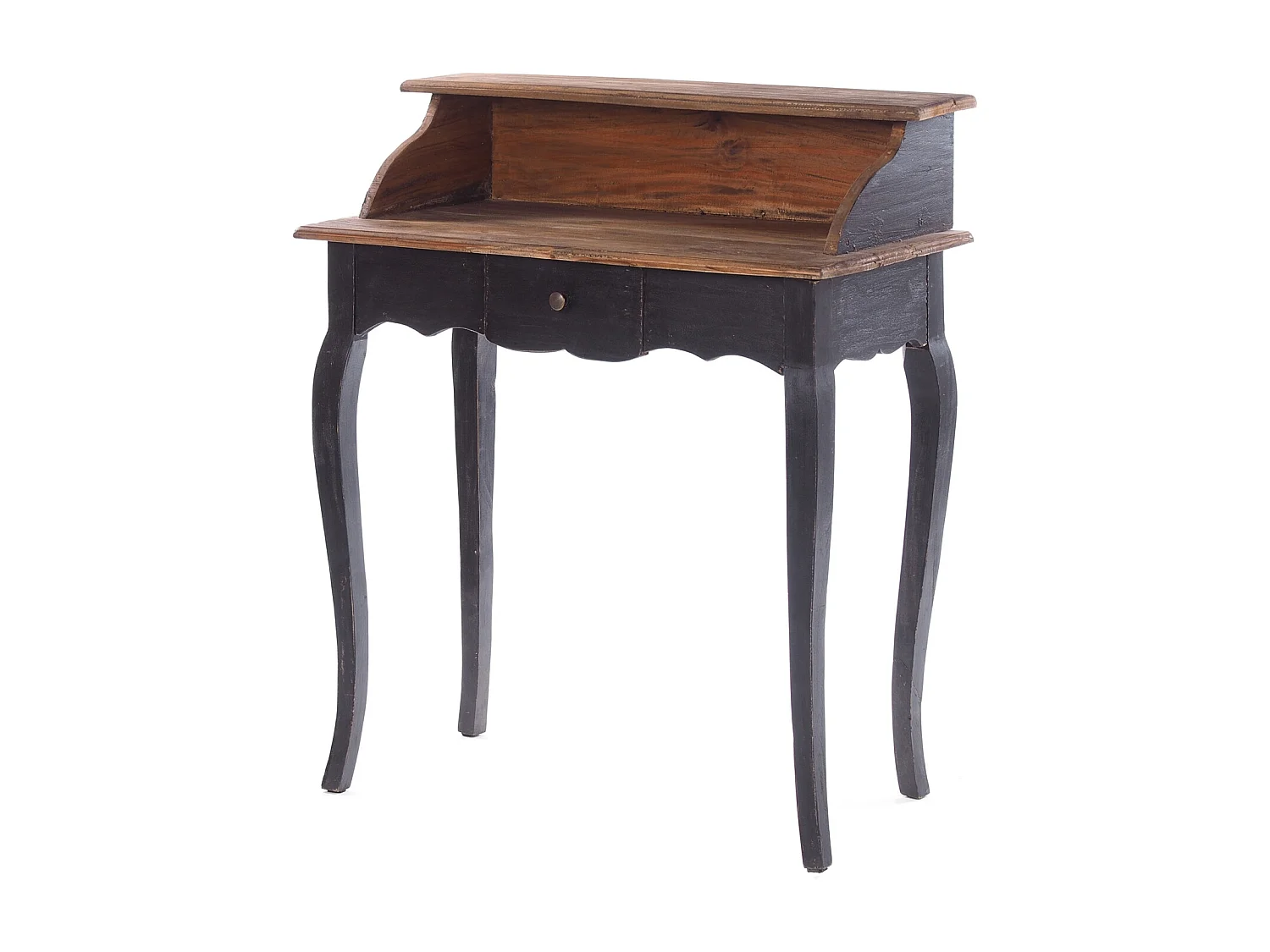 SECRÉTAIRE Napoléon Bois massif en acajou, avec tiroir 04 schwarz-natur