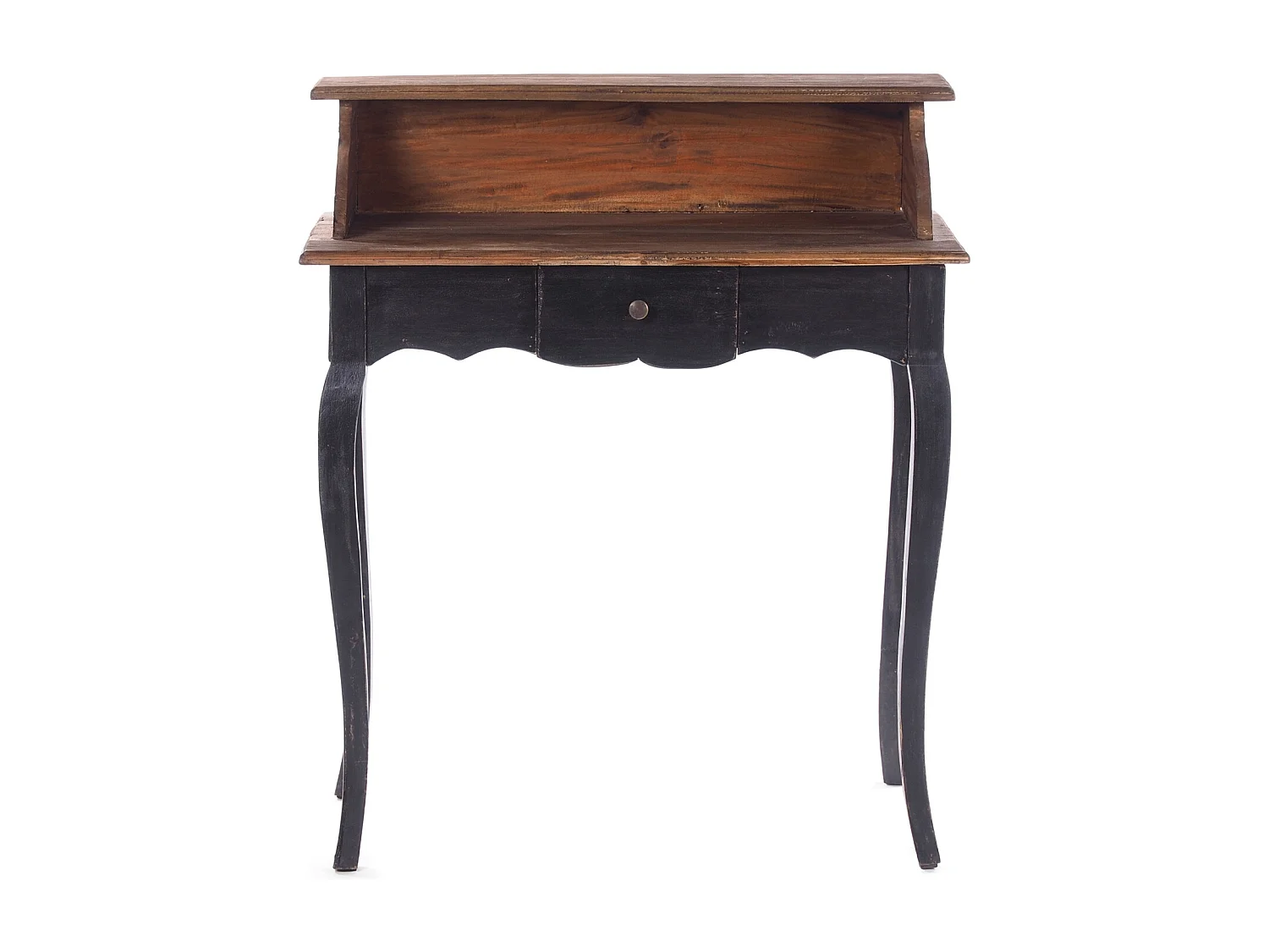 SEKRETÄR Napoleon Mahagoni Massivholz, mit Schublade 04 schwarz-natur