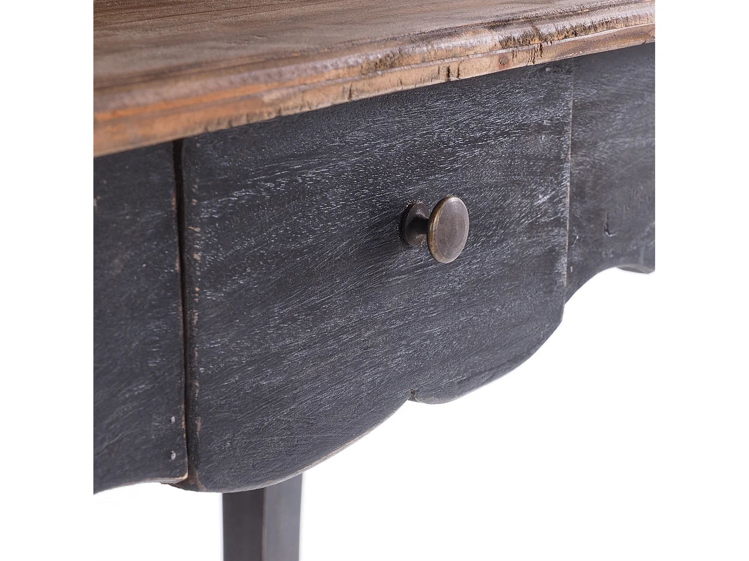 SEKRETÄR Napoleon Mahagoni Massivholz, mit Schublade 04 schwarz-natur