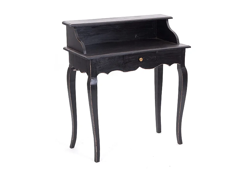 SEKRETÄR Napoleon Mahagoni Massivholz, mit Schublade 09 voodoo - schwarz