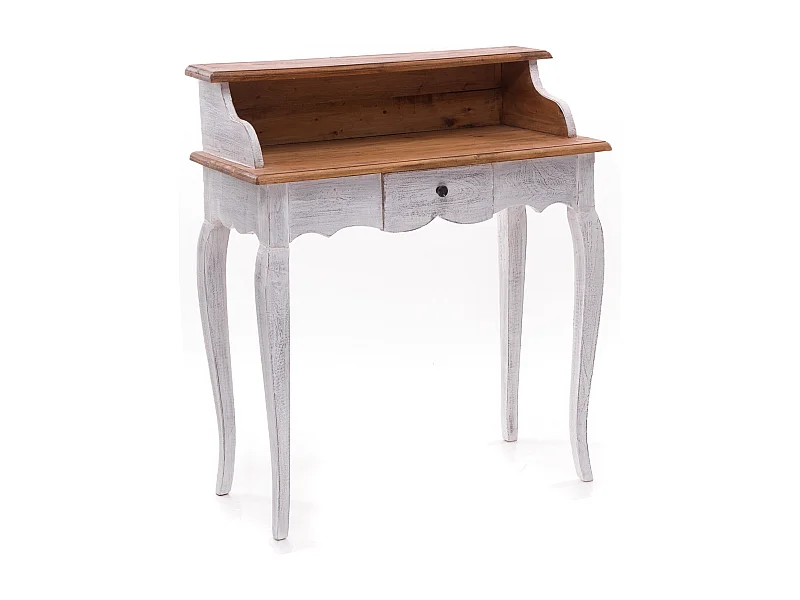 SEKRETÄR Napoleon Mahagoni Massivholz, mit Schublade 05 weiß-natur