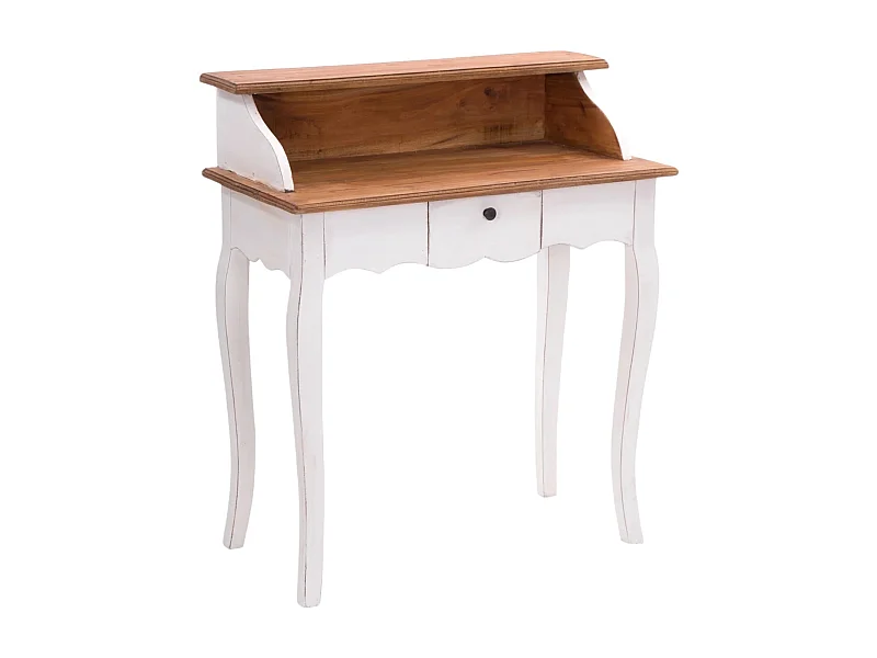 SEKRETÄR Napoleon Mahagoni Massivholz, mit Schublade 06 weiß-landhaus