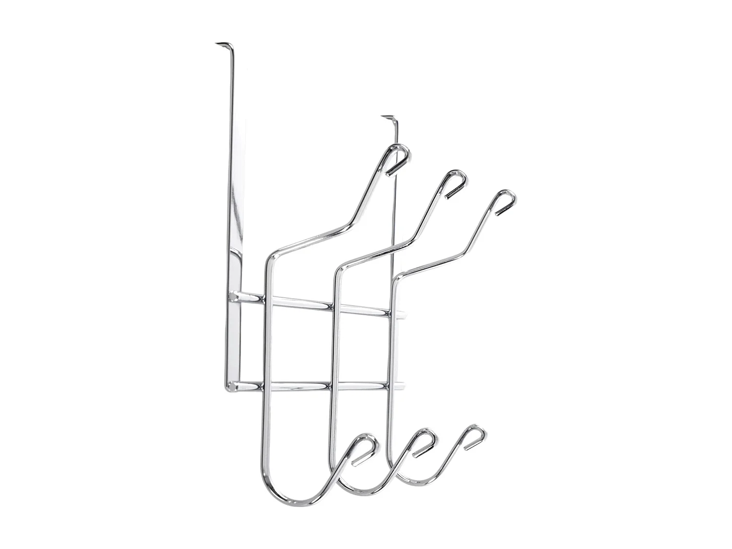 TÜRGARDEROBE PURISTA Metall, für Türen bis 5 cm silber