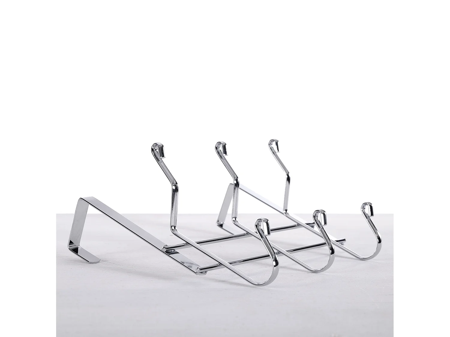 TÜRGARDEROBE PURISTA Metall, für Türen bis 5 cm silber