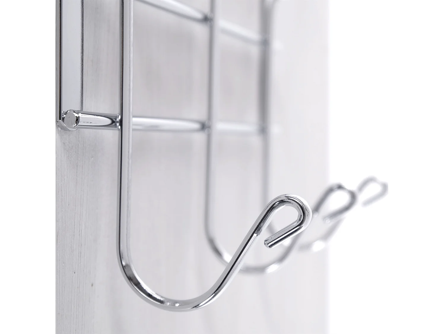 PORTE-MANTEAU PURISTA Métal, pour des portes jusqu'à 5 cm argent