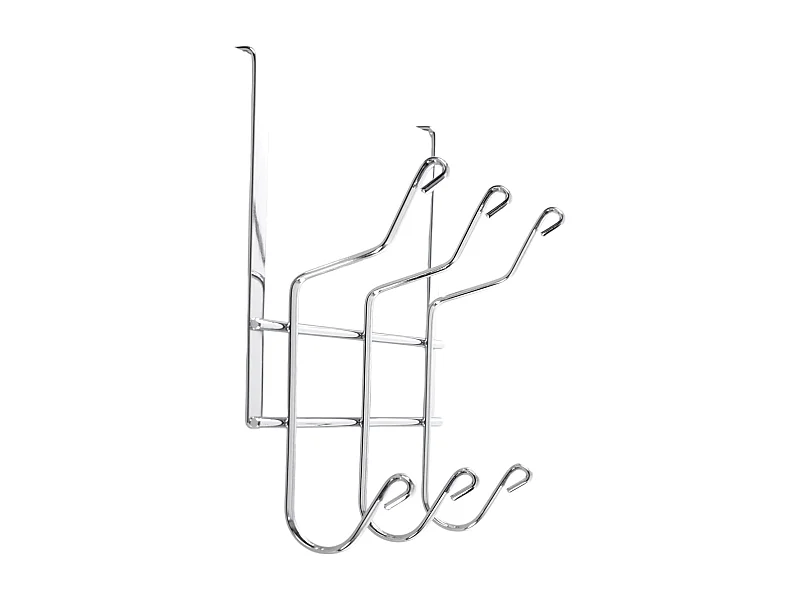 TÜRGARDEROBE PURISTA Metall, für Türen bis 5 cm silber