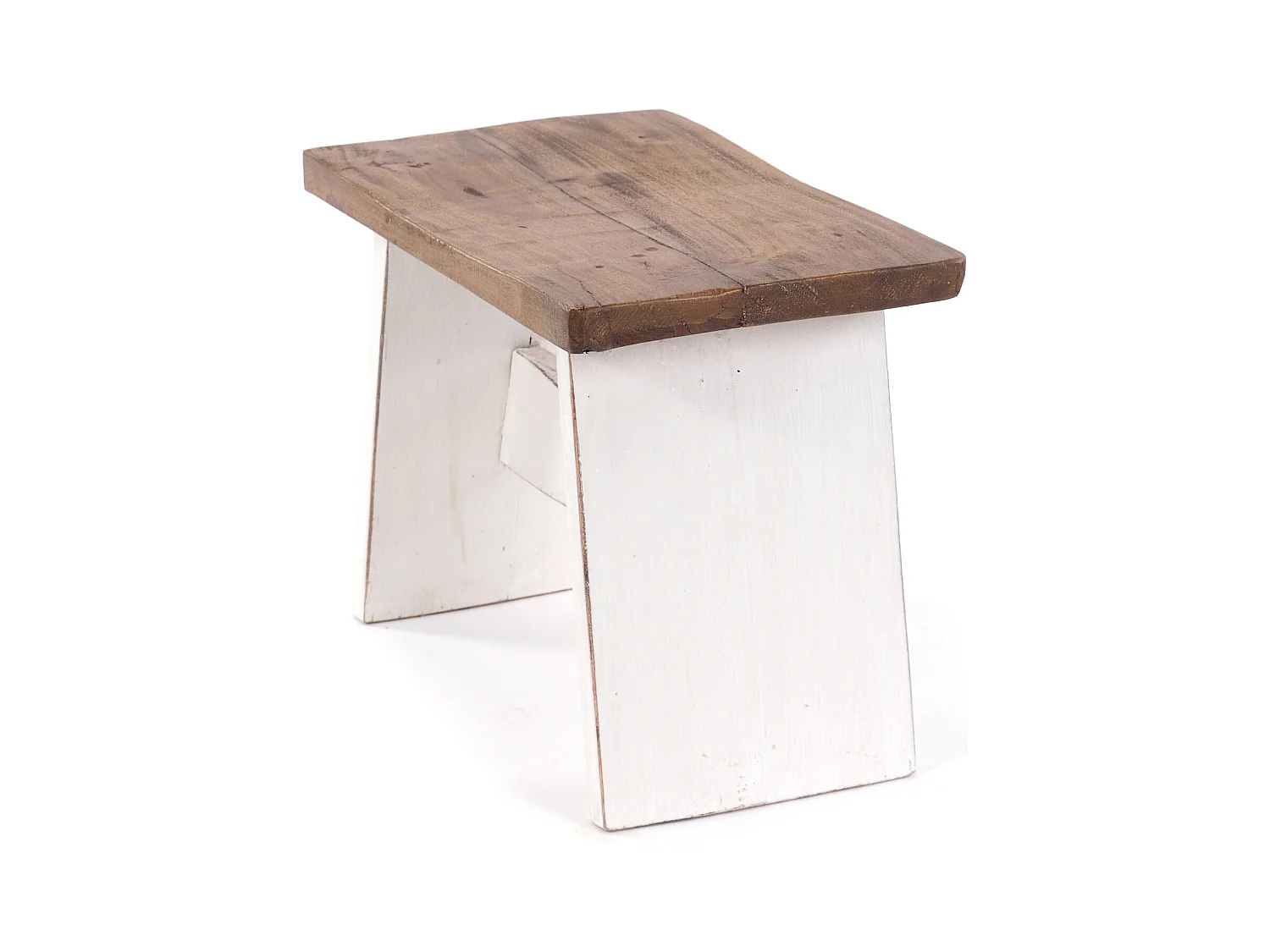 TABOURET SCHEMEL 40 Bois massif en acajou 06 weiß-landhaus