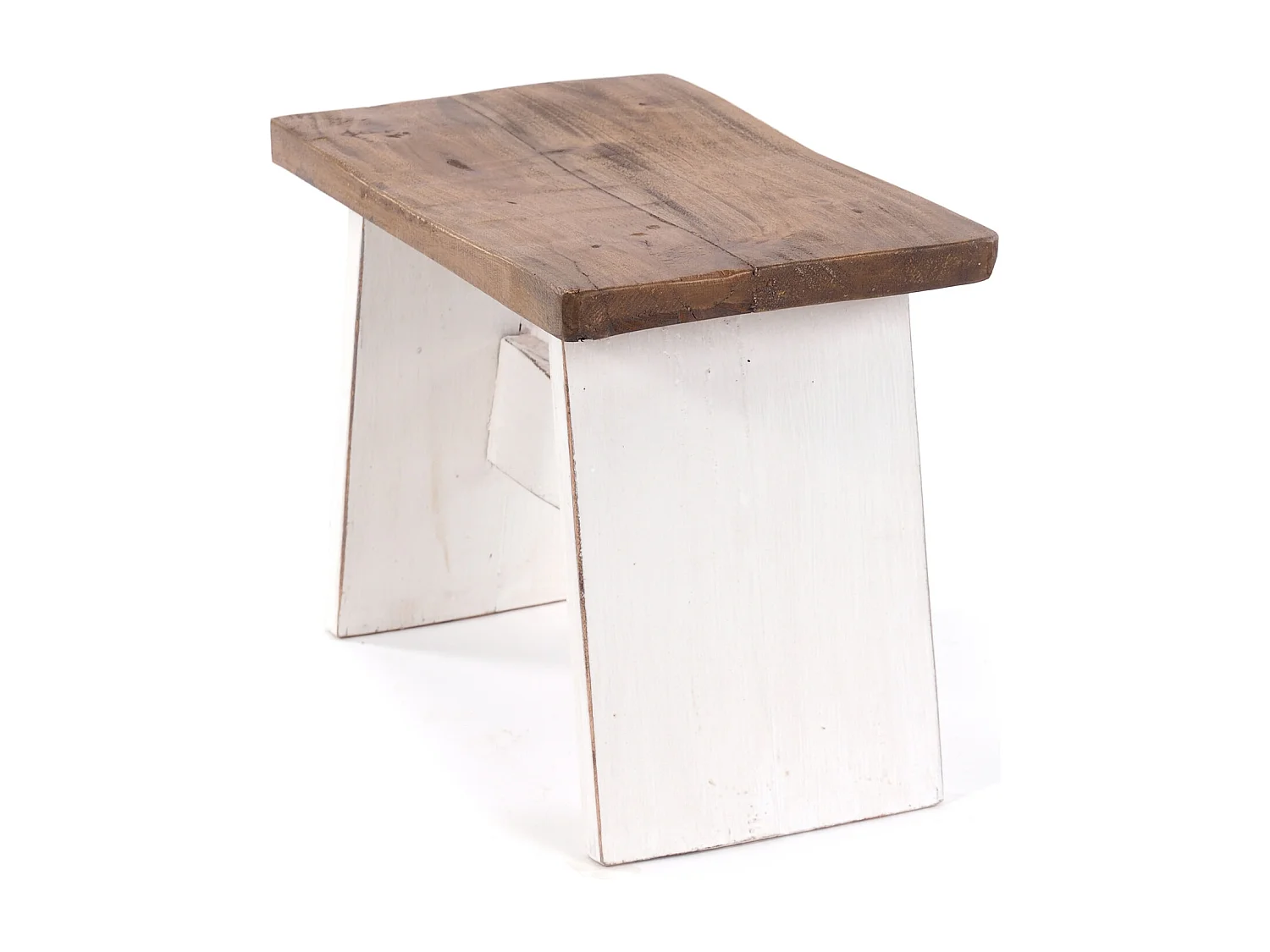 TABOURET SCHEMEL 40 Bois massif en acajou 06 weiß-landhaus