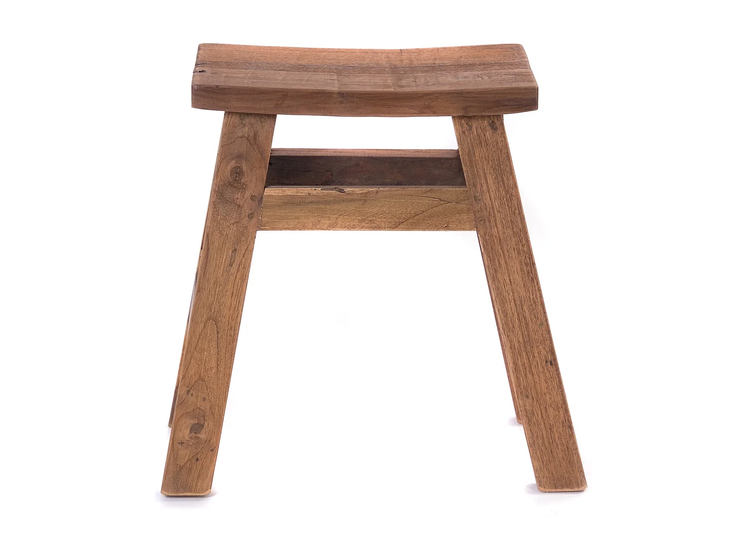 TABOURET HOCKER Noah 50 Bois de recyclage massif couleurs naturelles