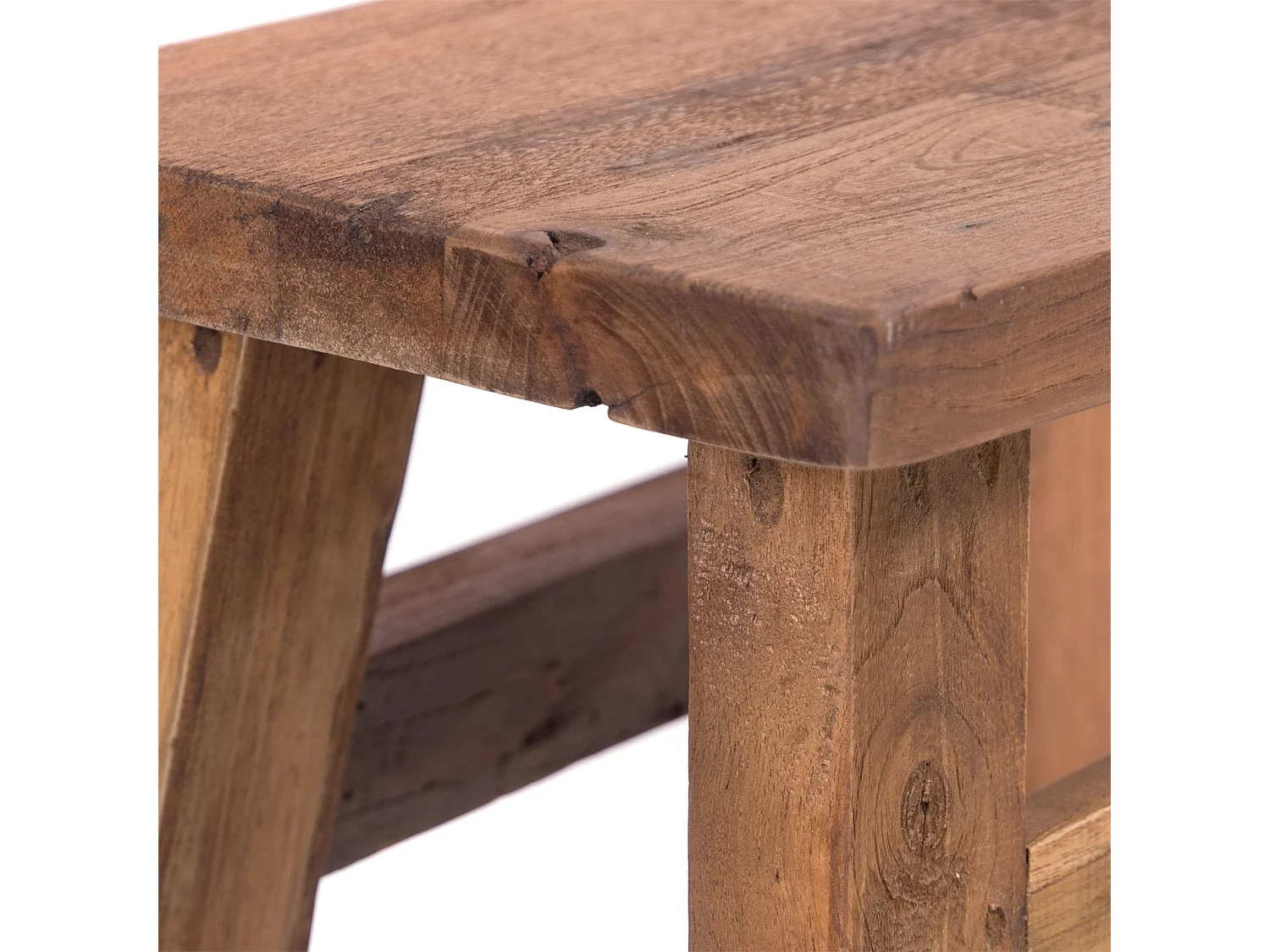 TABOURET HOCKER Noah 50 Bois de recyclage massif couleurs naturelles