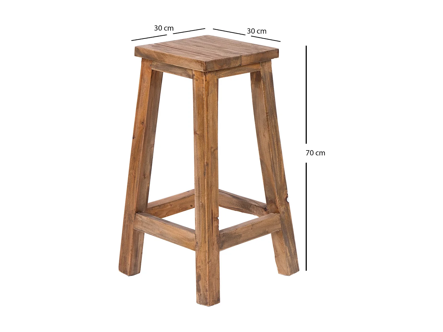 TABOURET DE BAR Nippo Bois massif couleurs naturelles