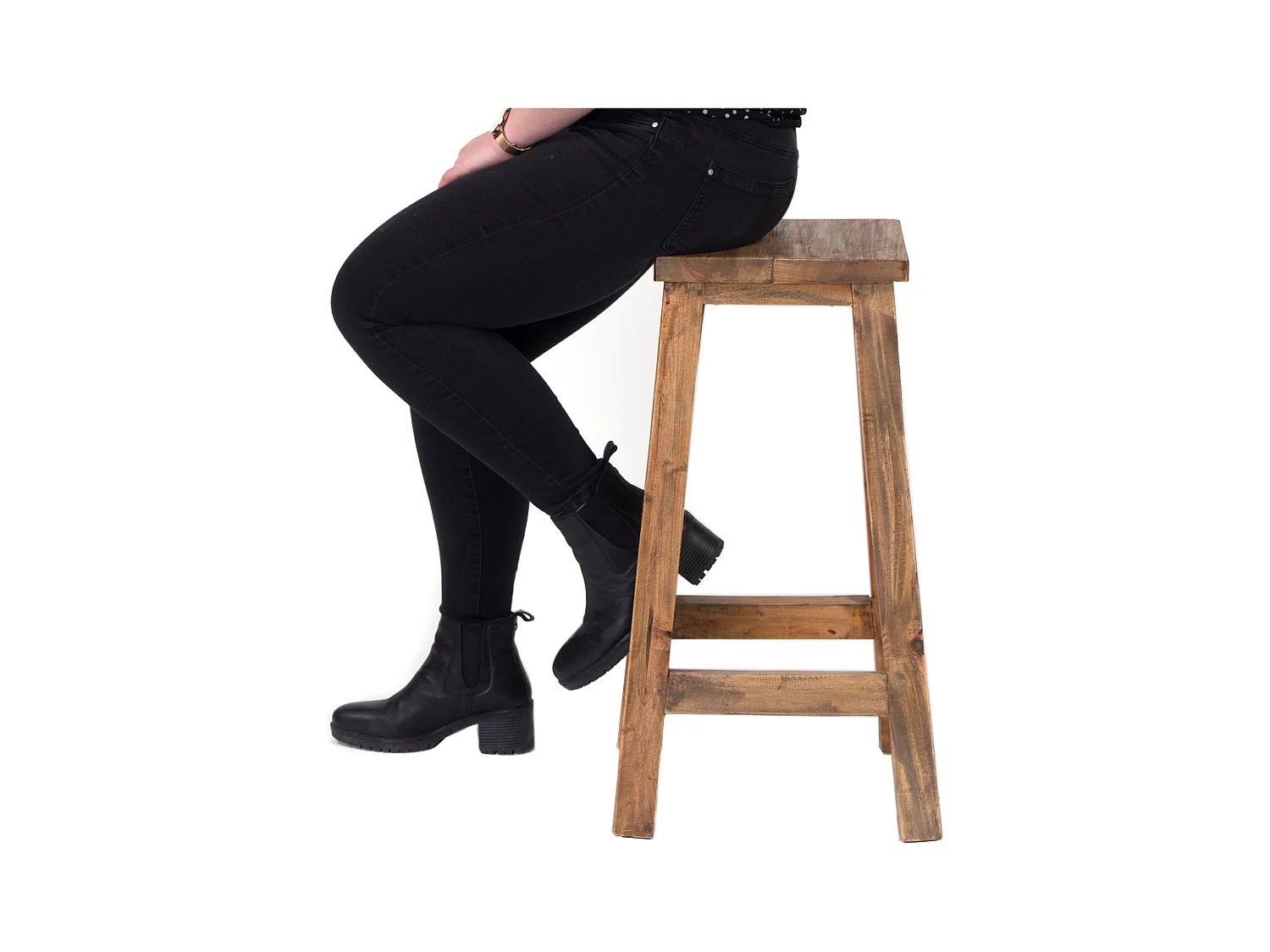 TABOURET DE BAR Nippo Bois massif couleurs naturelles