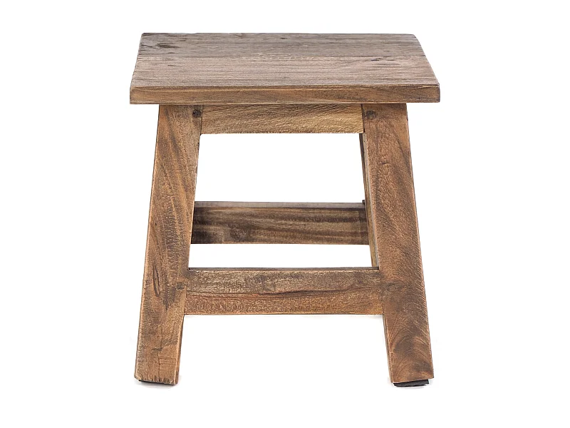 FUSSHOCKER PALO Mahagoni Recyclingholz 01 natur-vintage