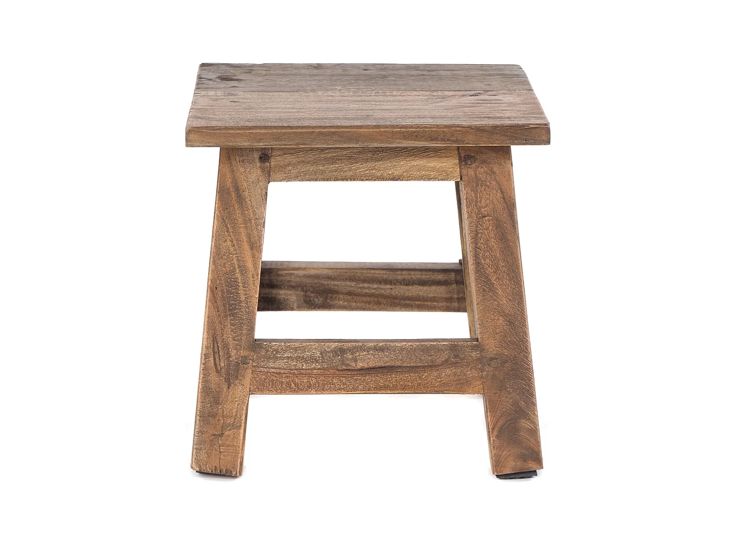 FUSSHOCKER PALO Mahagoni Recyclingholz 01 natur-vintage