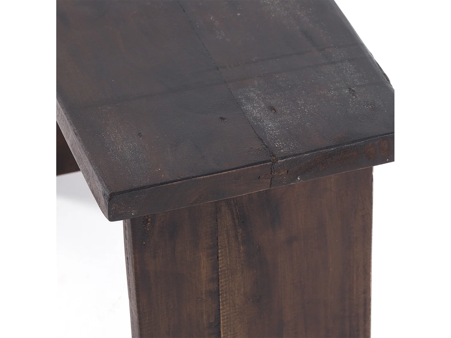 TABOURET SCHEMEL 40 Bois massif en acajou 03 dunkelbraun